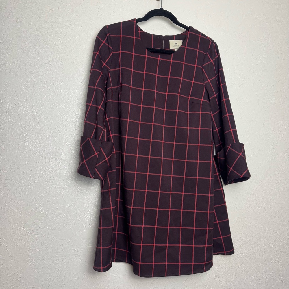 Tuckernuck Long Sleeve Tartan Plaid Swing Dress‎